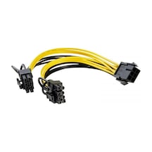 PCI E 6 pin to 6+2 8 pin dual ekran kartı power kablo