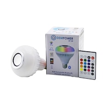 2ın1-kumandalı Rgb Led Ampul - Bluetooth Hoparlör Müzik Çalar Led-7w - Hoparlör-3w 5671 Çok Renkli