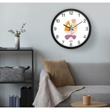 30 Cm Gerçek Cam Sessiz Mekanizma Duvar Saati 0240-beyaz-şekilli-48cm