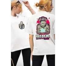 Breaking Bad Beyaz Oversize Unisex Ön Ve Sırt Baskılı Tişört Beyaz