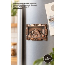5 Adet Metal Magnet İstanbul Temalı Yöresel Buzdolabı Magneti, Hatıra Souvenir, Dekoratif Magnet, Fridge Magnet