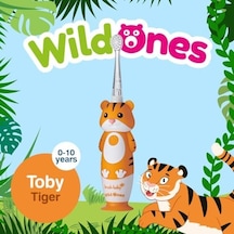 Baby Sonic Brush-baby Wildones Kaplan Desenli Çocuk Şarjlı Elektrikli Diş Fırçası, Zamanlayıcılı