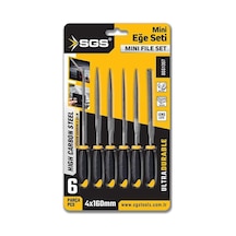 Sgs Mini Eğe Seti, 6 Parça, 4x160 Mm, Metal El Aleti, Model Sgs1357