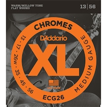 Daddario Ecg26 Elektro Gitar Teli, Chromes, 13-56, Medium Gauge,