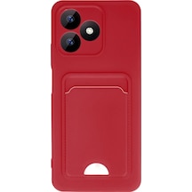 Newface - 578 - Realme Note 50 4g Kılıf Kelvin Kartvizitli Silikon - Csmo-tex - - Kırmızı