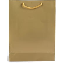 Karton Çanta Mat Altın Selefonlu 25x33x9 Cm (12'li) Karton Çanta Mat Altın  Selefo