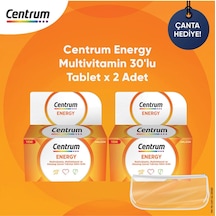 Centrum Energy Multivitamin Takviye Edici Gıda 2 x 30 Tablet + Çanta