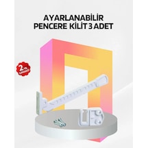 Ers Cam Pencere Güvenlik Kilidi Açılma Sınırlayıcı At 3 Adet Çok Renkli