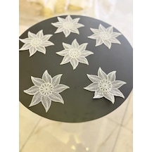 6'lı Dantel Kahve Sunumluğu 15x15 Cm Asorti Desenli Fincan Altlığı Şık Sunum Seti Çok Renkli