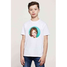 Snsd Jessica K-Pop Baskılı Unisex Çocuk Beyaz T-Shirt