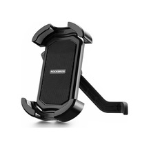 Rockbros Hw-128 Bisiklet E-bisiklet Telefon Montaj Braketi Darbeye Dayanıklı Motosiklet Cep Telefonu Tutucu - Siyah / Dikiz Aynası Siyah