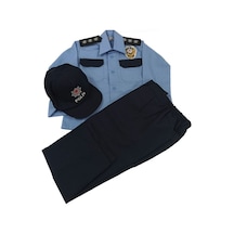 Özmertaskerimalzeme Çocuk Kostüm Mavi Polis Takım Siyah