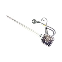 Sern 400w Siyah Renk Kare Dijital Hp013 Model Havlupan Isıtıcı Rezistans 230v L:350mm 1/2'' Yarım Parmak