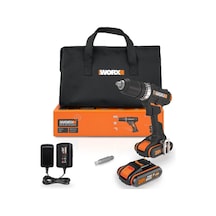 Worx Wx370.1 20volt/2.0ah. Li-ion Çift Akülü Profesyonel Şarjlı Darbeli Matkap Fr Wx370.1
