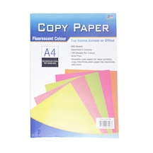 Copy Paper Fosforlu Neon Renkli A4 Fotokopi Kağıdı 500'lü Çok Renkli