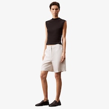 Calvin Klein Tencel Linen Kadın Bej Şortdüzk20k208380