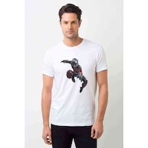 Ant Man Karınca Adam Jump Baskılı Beyaz Erkek Tshirt