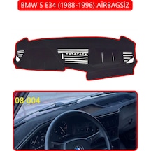Bmw 5 E34 1988-1996 Airbagsiztorpido Koruma Halısı Kırmızı Kenar