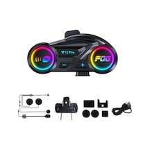 Vkemall Y13pro 2 Kişilik İnterkom Kask Bluetooth Kulaklık Su Geçirmez Gürültü Azaltıcı Motosiklet Kulaklık Kask Kulaklık 1 Adet