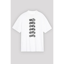 Noıssey Ko Butadigi Beyaz Unisex Oversize Tişört T-shirt Os11409