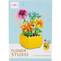 Toys E Toys Flower Studio Renkli Çiçek Bahçesi Yapı Blok Seti 549 Parça 9112a