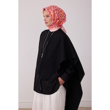 Belli Etnik Desen %100 Twill İpek Eşarp Be22 Pembe