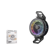 Klipsli Telefon Soğutucu Fan Rgb Isı Göstergeli Siyah Th29 Beyaz
