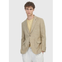 Ramsey Açık Sarı Shirt Shoulder Slim Fit Yün Karışımlı Ceket