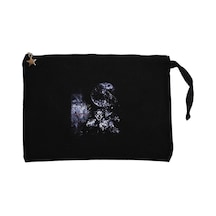 Moonspell Wolfheart Siyah Clutch Astarlı Cüzdan / El Çantası Siyah