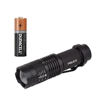Cree Q5 Led Zoomlu Duracell Pilli Mini Feneri