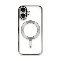 iPhone  Uyumlu  16 Kılıf Kross Magneticsafe Kapak - Gümüş Çok Renkli