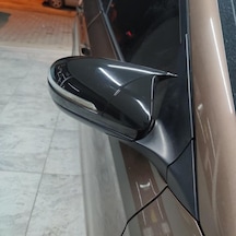 Sts Oto Aksesuar Hyundai I20 2014 Sonrası Sinyalli Batman Yarasa Ayna Kapağı Piano Black Abs Plastik (01)