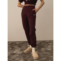 Xint Bordo Regular Fit Pamuklu Sweat Pantolon 470423