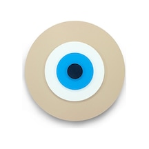 Minimalist Somon Nazar Boncuğu El Yapımı Ahşap Büyük Nazarlık 20