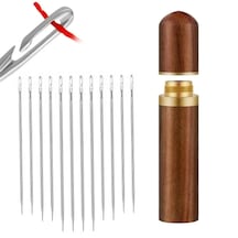 30 Adet İğneli Ahşap Kutulu Dikiş İğne Seti 5468 Çok Renkli