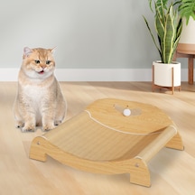 Suntek Kapalı Kedi Tırmalama Yatağı Rahat L-sırtlı-bilyalı