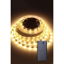 Günışığı Renk Pil Ile Çalışan Şerit Led 2 Metre Pilli Şerit Led Pil Dahil
