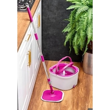 Temiz Kirli Suyu Ayırma Özellikli Otomatik Mop Seti Paspas Seti Mikrofiber Temizlik Seti