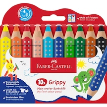 Faber-castell Grippy 110624 Set, 10 Jumbo Renkli Kalem, Küçük Çocuklar İçin, Kolay Yıkanabilir Boya