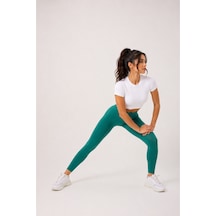 Jolt Kind Model Kalça Büzgülü Yüksek Bel Toparlayıcı Seamless Tayt Yeşil