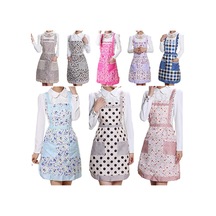 Kadın Önlüğü Rahat Aşçı Şef Çiçek Cep Mutfak Restoran Prenses Önlüğü 12