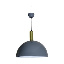 Dylight Retro Gri Metal Dekoratif Tekli Kafe Mutfak Aydınlatma Avize Çap:30 Cm Beyaz