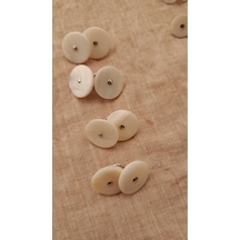Doğal Hakiki Midye Kabugu Düğme -10 Mm 8 Adet