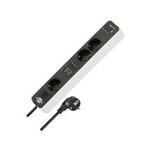 Brennenstuhl Ecolor Serisi 3 Soketli 1 Adet Type-c + 1 Adet Usb Girişli 1.5 Metre Kablolu Zaman Ayarlı Uzatma Priz