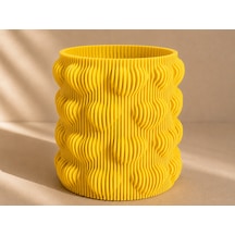 3d Baskı Kalpli Dekoratif Vazo - Modern Çiçeklik Ve Masaüstü Süsü-sarı Diğer
