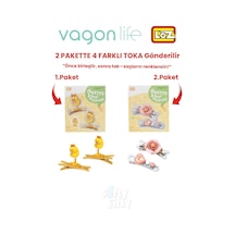 4'lü Saç Toka Seti Önce Birleştir,sonra Tak 2 Paket 4 Adet Gönderilir Yapı Toka Seti Ff 7110-7123