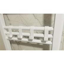 Havlupan Askı Bornoz, Havlu, Kıyafet Askısı-havlupan Duşa Kabin Askı Aparatı 4 Adet Beyaz Diğer