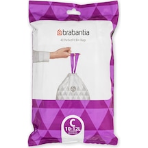 Perfectfit Çöp Torbası, Dağıtıcı Paket C 10 L/12 L , Çekme Bantlı Ekstra Güçlü Çöp Torbası 40 Çöp Torbası