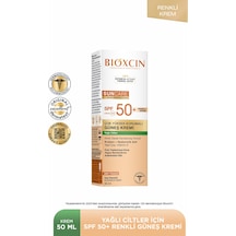 Bioxcin Sun Care Spf 50 Çok Yüksek Korumalı Renkli Güneş Kremi 50 ml Karma Ve Yağlı Cilt Tinted
