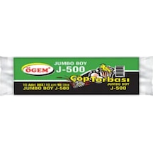 Ögem J-500 Jumbo Boy Çöp Torbası 5 Adet Siyah 80 x 110 CM